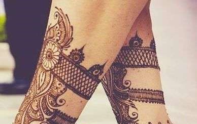 mid leg henna