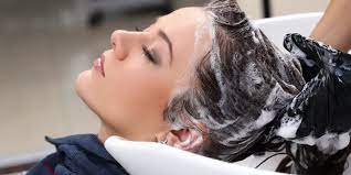 damaged hair treatment with creams including massage and wash