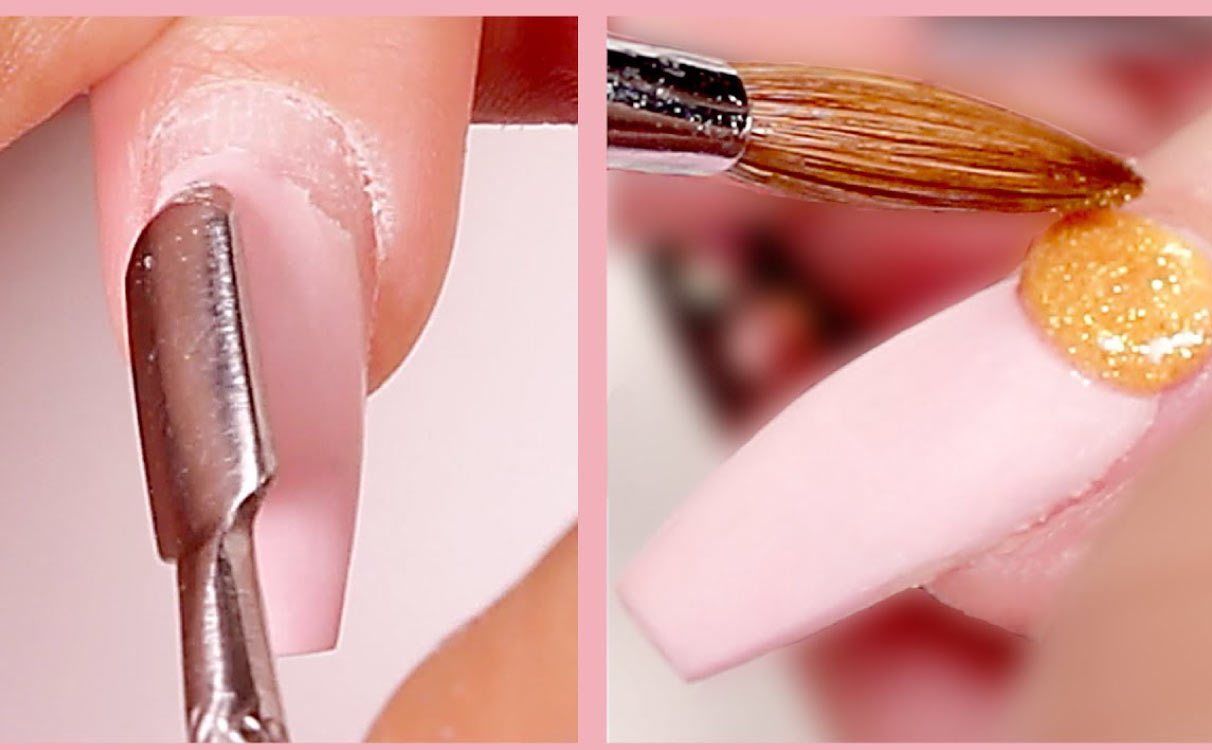 hard gel removal with nail cleaning