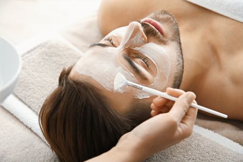 face cleaning with steam and mask