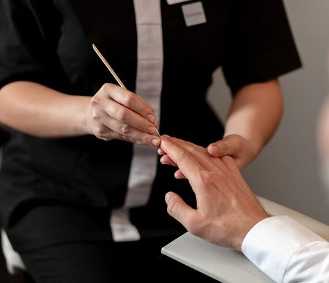 Trimming hands nails