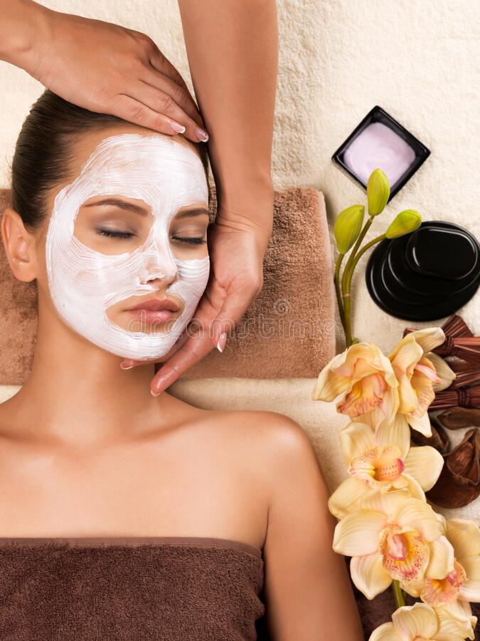 Facial with gold mask