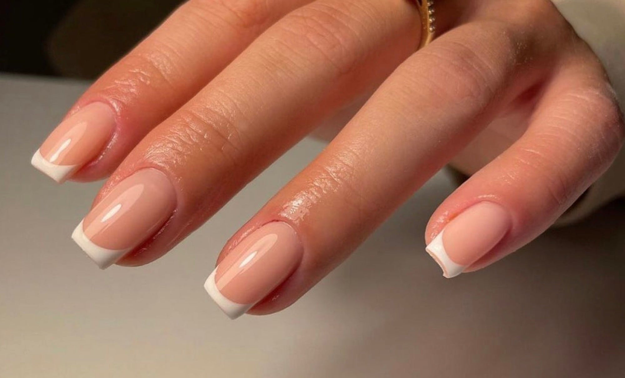 Nail extension + cleaning + Gel color with french