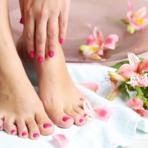 Relaxing manicure pedicure